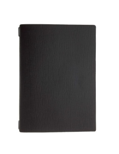 Porta Menu A4 (23,2x31,8 cm) stampa a caldo solo elastico nero CHEF MA