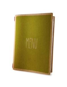 Porta Menu CUSTOM A4 (23,2x31,8 cm) 2 buste (4 facciate) con elastico sp. 0.6