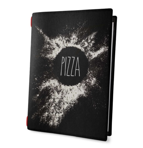 Porta Menu CUSTOM A4 (23,2x31,8 cm) 2 buste (4 facciate) con elastico sp. 0.6