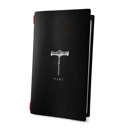 Porta Menu CUSTOM 4RE (17,4x31,8 cm) 2 buste (4 facciate) con elastico sp. 0.6