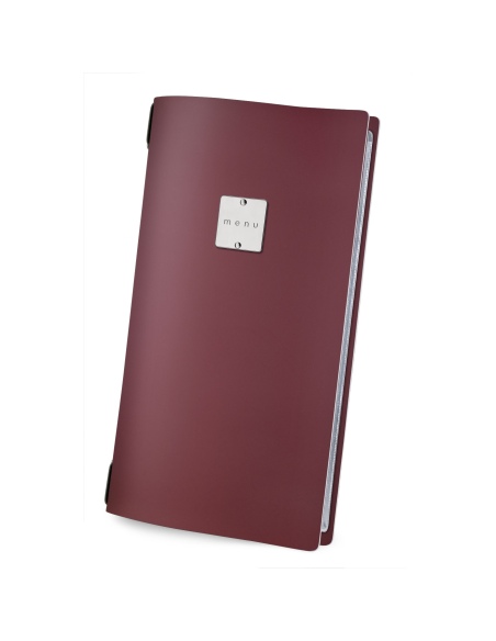 OUTLET - Porta menu in vera pelle rigenerata - formato 17,4x31,8 cm (4RE) - colore bordeaux - 2 buste
