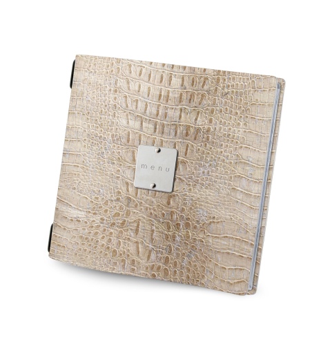 OUTLET - Porta menu in sughero - formato 23x23,1 cm (QUADRATO) - colore BIANCO - 2 buste