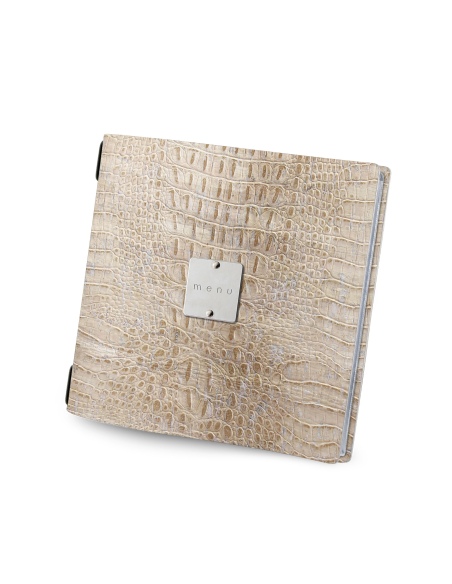 OUTLET - Porta menu in sughero - formato 23x23,1 cm (QUADRATO) - colore BIANCO - 2 buste