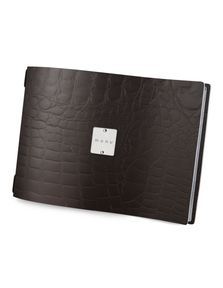 OUTLET - Porta menu in vera pelle rigenerata - formato 31,7x23,1 cm (A4 ORIZZONTALE) - colore cocco