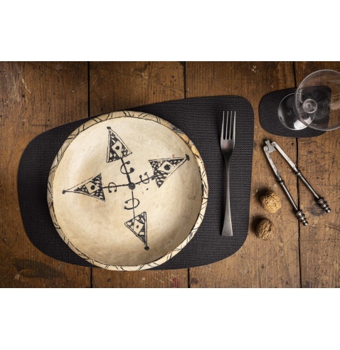TOVAGLIETTE TAPPETINI D'ARREDO 30x40 cm GOCCIA pezzo singolo JUTA LIGHT CACAO
