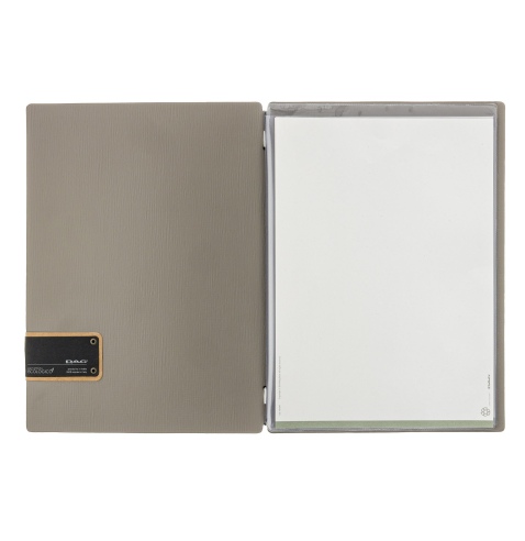 menu holder A4 (23,2x31,8 cm) GREY PATCH label "menu" 2 envelopes (4 s