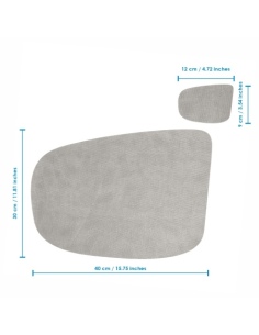 Confezione 6 TOVAGLIETTE goccia 40x30 cm GOCCIA + 6 sottobicchieri | JUTA LIGHT BIANCO OSTRICA 2