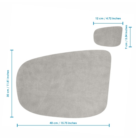 Confezione 6 TOVAGLIETTE goccia 40x30 cm GOCCIA + 6 sottobicchieri | JUTA LIGHT BIANCO OSTRICA