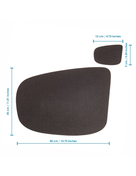 Confezione 6 TOVAGLIETTE goccia 40x30 cm GOCCIA + 6 sottobicchieri | JUTA LIGHT CACAO