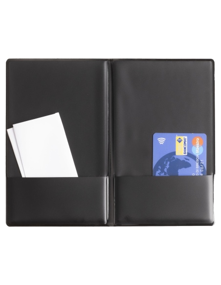 TOSCANA Porta Conto LITE (10,5 x17 cm) | NERO TEX