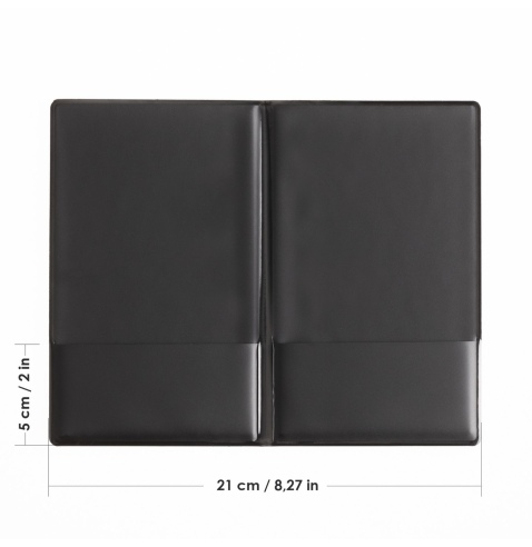 TOSCANA Porta Conto LITE (10,5 x17 cm) | NERO TEX