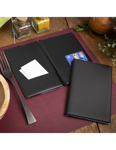TOSCANA Porta Conto LITE (10,5 x17 cm) | NERO TEX