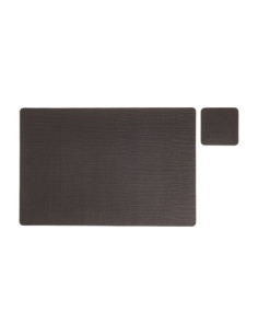 Confezione 6 TOVAGLIETTE rettangolari 45x30 cm + 6 sottobicchieri | JUTA LIGHT CACAO