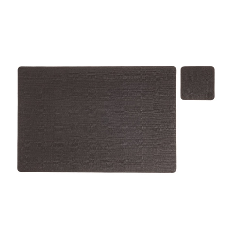 Confezione 6 TOVAGLIETTE rettangolari 45x30 cm + 6 sottobicchieri | JUTA LIGHT CACAO