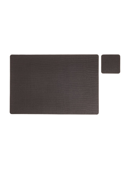 Confezione 6 TOVAGLIETTE rettangolari 45x30 cm + 6 sottobicchieri | JUTA LIGHT CACAO