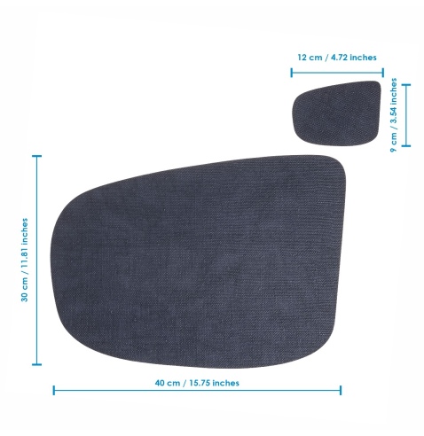 Confezione 6 TOVAGLIETTE goccia 40x30 cm GOCCIA + 6 sottobicchieri | JUTA LIGHT BLU MIRTILLO