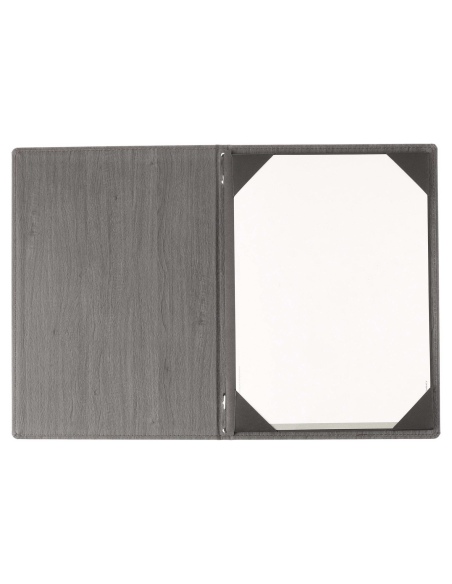 Porta Menu WOOD A4 (23,2x32 cm) | cornicetta (4 facciate) | scritta menu | colore EBANO