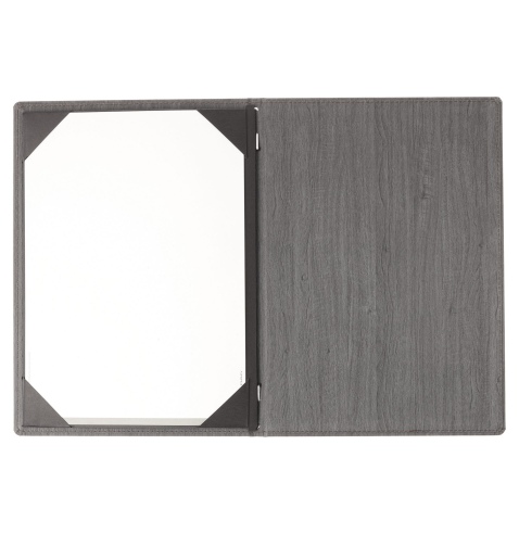 Porta Menu WOOD A4 (23,2x32 cm) | cornicetta (4 facciate) | scritta menu | colore EBANO