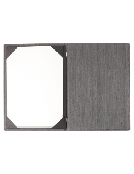 Porta Menu WOOD A4 (23,2x32 cm) | cornicetta (4 facciate) | scritta menu | colore EBANO