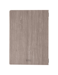 Porta Menu WOOD A4 (23,2x32 cm) | 2 buste (4 facciate) elastico nero | scritta menu | colore NOCE 2