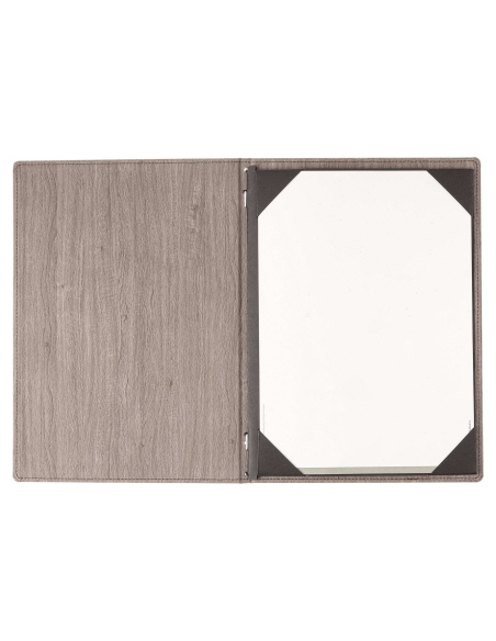 Porta Menu WOOD A4 (23,2x32 cm) | cornicetta (4 facciate) | scritta menu | colore NOCE