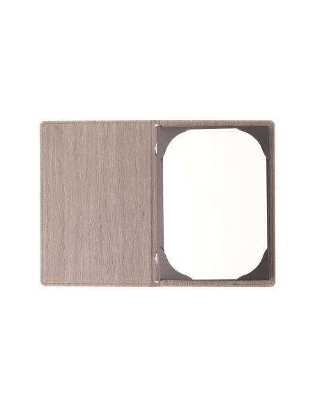 Porta Menu WOOD A5 (16,5x23,4 cm) | cornicetta (4 facciate) | scritta menu | colore NOCE