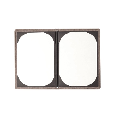 Porta Menu WOOD A5 (16,5x23,4 cm) | cornicetta (4 facciate) | scritta menu | colore NOCE