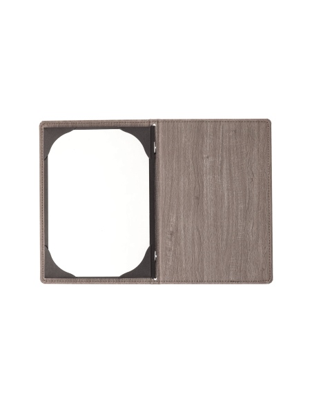 Porta Menu WOOD A5 (16,5x23,4 cm) | cornicetta (4 facciate) | scritta menu | colore NOCE