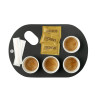 COFFEE TRAY porta bicchieri - BULL NERO sp. 3,5