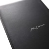 menu holder TOSCANA A5 menu writing silkscreened 6 envelopes + 2 pockets BLACK TEX