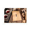 Porta Menu CUSTOM 23,2x31,8 cm (A4) "ZEN menu" 2 buste (4 facciate) elastico rosso ECO NATURALE sp. 0.6
