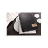 menu holder 23,2x31,8 cm (A4) PATCH label "personalized" (min. 18 pcs) 2 envelopes (4 sides) elastic FASHION BLACK KROKO