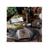 OVAL PLACEMATS 30x47 cm single piece CHEF BROWN
