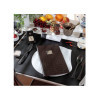 OUTLET - Menu Cover in real bonded leather - format 17,4x31,8 cm (4RE) - color cocoa - 2 envelopes