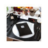 OUTLET - Menu Cover in real bonded leather - format 16,5x23,1 cm (GOLFO) - color BLACK - 2 envelopes