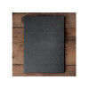 menu holder GOURMET24 22,7x32 cm (A4) - "menu" writing bas-relief - 4 sided frame - BLACK