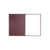 Porta Menu GOURMET24 22,7x32 cm (A4) - 2 buste (4 facciate) elastico nero - scritta menu bassorilievo - colore BORDEAUX