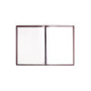 menu holder GOURMET24 22,7x32 cm (A4) - "menu" writing bas-relief - 2 envelopes (4 sides) elastic - BURGUNDY
