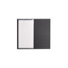 menu holder GOURMET24 17,4x31,8 cm (4RE) - "menu" writing bas-relief - 2 envelopes (4 sides) elastic - BLACK