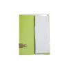 OUTLET - Porta menu in vera pelle rigenerata - formato 12,5x31,8 cm (CLUB) - colore verde - 2 buste
