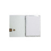 OUTLET - Porta menu in vera pelle rigenerata - formato 16,5x23,1 cm (GOLFO) - colore BIANCO STRUZZO - 2 buste