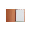 OUTLET - Porta menu in vera pelle rigenerata - formato 16,5x23,1 cm (GOLFO) - colore arancio - 2 buste