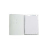 OUTLET - Menu Cover in real bonded leather - format 16,5x23,1 cm (GOLFO) - color kroko WHITE - 2 envelopes