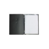 OUTLET - Porta menu in vera pelle rigenerata - formato 16,5x23,1 cm (GOLFO) - colore nero - 2 buste