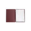 OUTLET - Menu Cover in real bonded leather - format 16,5x23,1 cm (GOLFO) - color BURGUNDY - 2 envelopes