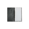 OUTLET - Menu Cover in real bonded leather - format 12,5x24,1 cm (POPIS) - color OSTRICH BLACK - 2 envelopes