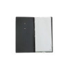 OUTLET - Menu Cover in real bonded leather - format 12,5x24,1 cm (POPIS) - color kroko BLACK - 2 envelopes