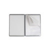 OUTLET - Porta menu in PVC termosaldato - formato A4 - colore grigio - scritta vini - solo elastico