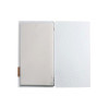 menu holder 17,4x31,8 cm (4RE) PATCH label "personalized" (min. 18 pcs) 2 envelopes (4 sides) elastic FASHION WHITE OSTRICH