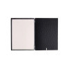 menu holder 23,2x31,8 cm (A4) "menu" METAL label 2 envelopes (4 sides) elastic FASHION BLACK OSTRICH